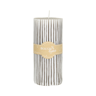 Świeca Renee 15cm light grey