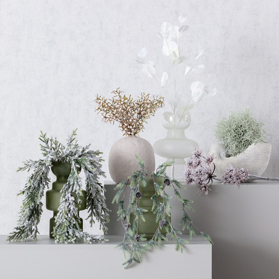 Větvička Thistle white 100cm