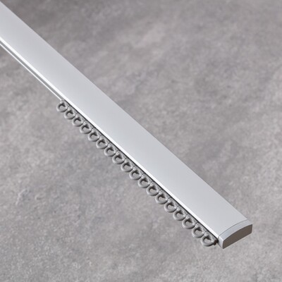 Gardinskinne loft og væg 210cm aluminium 210 cm