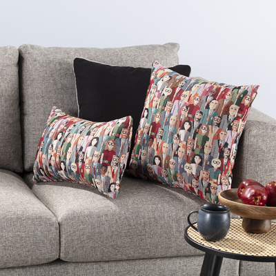 Deko-Kissen 3er Set Modern People 50x50/52x33 cm