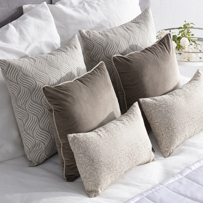 Deko-Kissen 6er Set Sweet Cappuccino 55x55/50x50/52x33 cm