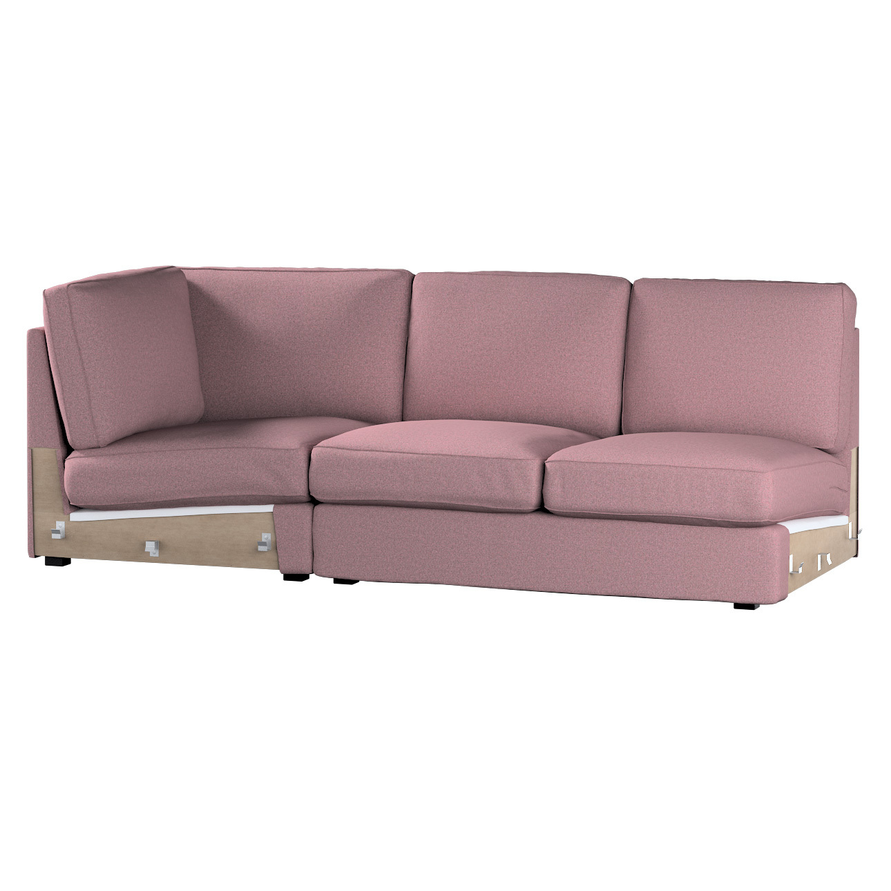 Bezug für Kivik Eckteil, schwarz--rosa, Amsterdam (704-48) günstig online kaufen