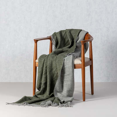 Pled Merinos 140x200cm melange green khaki 140 x 200 cm