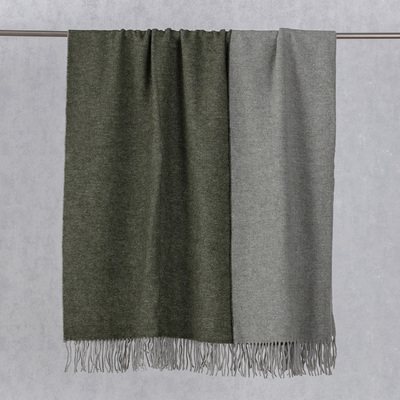 Pled Merinos 140x200cm melange green khaki 140 x 200 cm