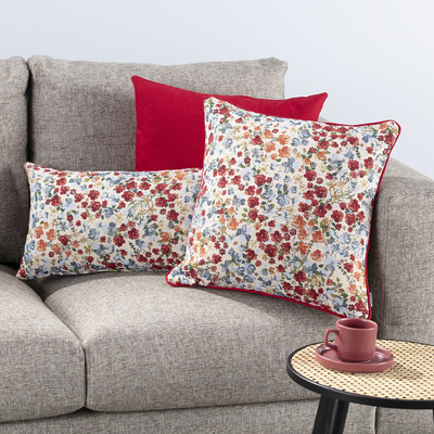 Cushions set of 3, Red Popy Flower 50x50/52x33 cm
