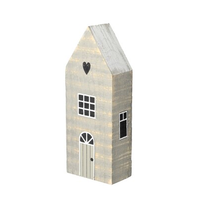 Dekoracja Snow House 19cm white grey