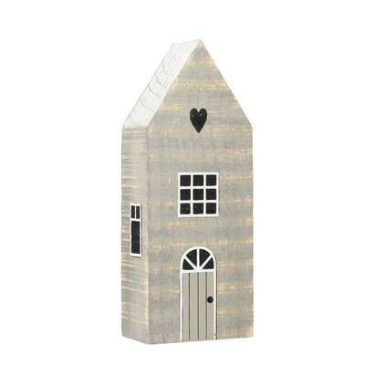 Dekoracja Snow House 19cm white grey 10 x 6 x 19 cm