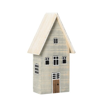 Dekoracja Snow House 19cm white grey 10 x 6 x 19 cm