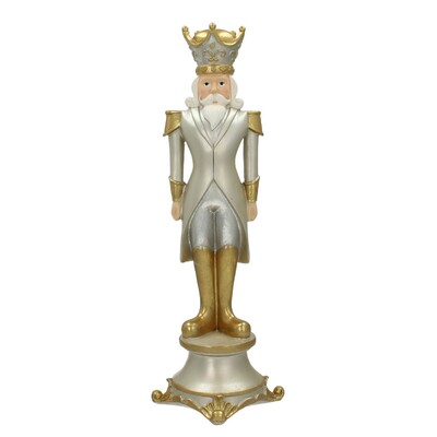 Figurka Dziadek do orzechów 42cm silver 15 x 15 x 42 cm