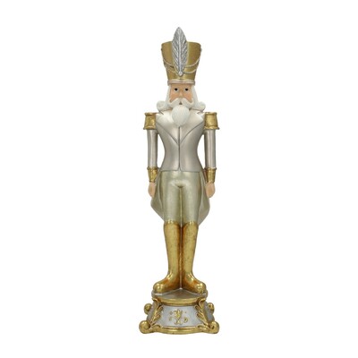 Figurka Dziadek do orzechów 42cm silver gold 15 x 15 x 42 cm