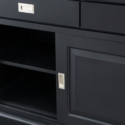 Witryna Milton 190x47x226cm black 190 x 47 x 226 cm