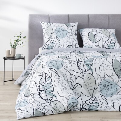 Bettwscheset Monstera Leaves 220x200cm