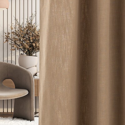 Zasłona gotowa na taśmie marszczącej 140x280cm light brown 1 szt. 140 x 280 cm