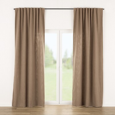 Zasłona gotowa na taśmie marszczącej 140x280cm light brown 1 szt. 140 x 280 cm