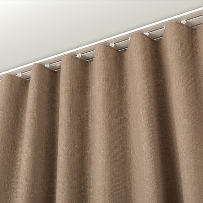Zasłona gotowa na taśmie marszczącej 140x280cm light brown 1 szt. 140 x 280 cm