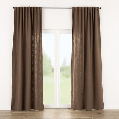 Zasłona gotowa na taśmie marszczącej 140x280cm brown 1 szt. 140 x 280 cm