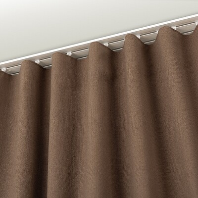 Zasłona gotowa na taśmie marszczącej 140x280cm brown 1 szt. 140 x 280 cm
