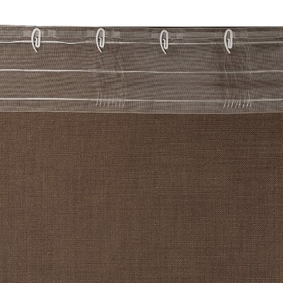 Zasłona gotowa na taśmie marszczącej 140x280cm brown 1 szt. 140 x 280 cm