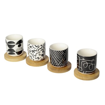 Zestaw filiżanek Contraria 100ml bamboo 6 x 6 x 7 cm