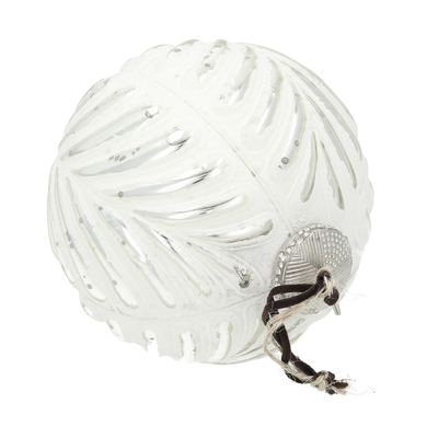 Bombka Vintage Snow ⌀12 cm white 12x13 cm