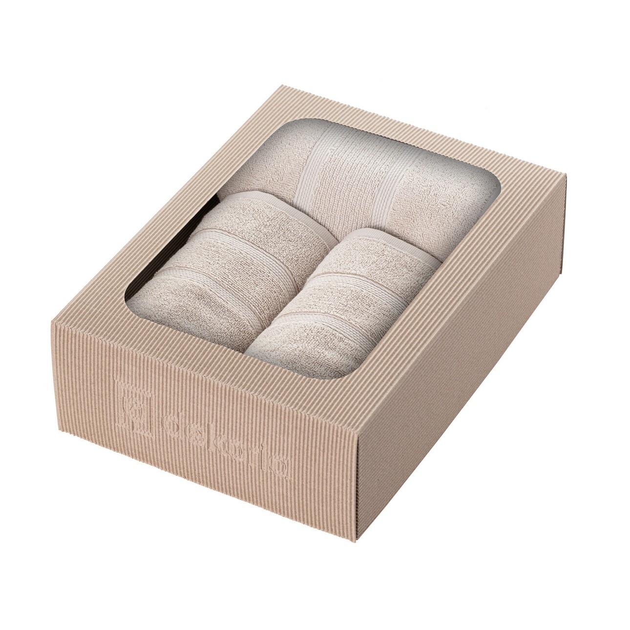 Dekoria Handdoekenset Magnus Beige, Set van 3 stuks