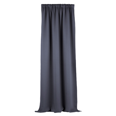 Blackout pencil pleat curtains dark grey 140 x 280cm 1 pc. 140 x 280