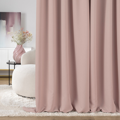 Blackout pencil pleat curtains powder pink 140 x 280 cm 1 pc. 140 x 280