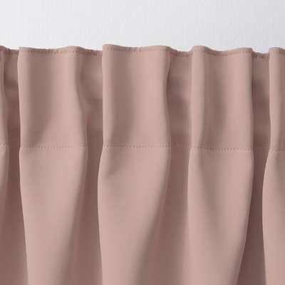 Blackout pencil pleat curtains powder pink 140 x 280 cm 1 pc. 140 x 280