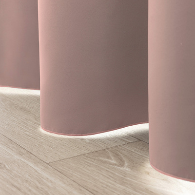 Blackout pencil pleat curtains powder pink 140 x 280 cm 1 pc. 140 x 280