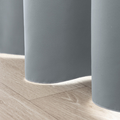 Blackout pencil pleat curtains dove grey 140 x 280 cm 1 pc. 140 x 280