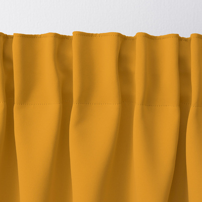 Blackout pencil pleat curtains honey yellow 140 x 280 cm 1 pc. 140 x 280