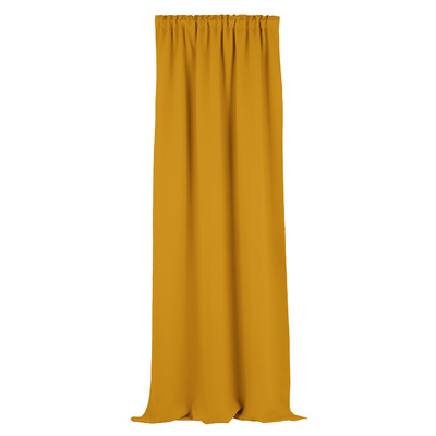 Blackout pencil pleat curtains honey yellow 140 x 280 cm 1 pc. 140 x 280