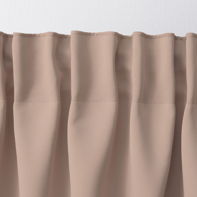 Blackout pencil pleat curtains rose beige 140 x 280 cm 1 pc. 140 x 280
