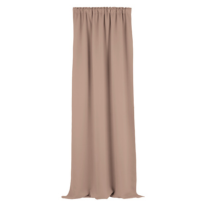 Blackout pencil pleat curtains rose beige 140 x 280 cm 1 pc. 140 x 280