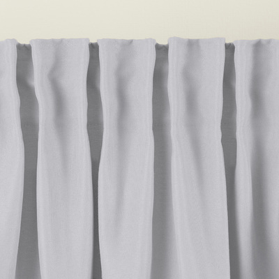 Pencil pleat curtain silver velvet 140 x 280 cm 1 pc. 140 x 280 cm