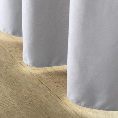 Pencil pleat curtain silver velvet 140 x 280 cm 1 pc. 140 x 280 cm
