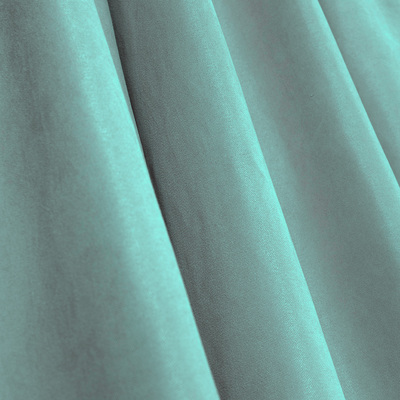 Pencil pleat curtain light turquoise velvet 140 x 280 cm 1 pc. 140 x 280 cm