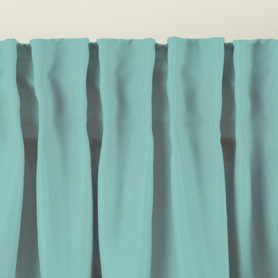 Pencil pleat curtain light turquoise velvet 140 x 280 cm 1 pc. 140 x 280 cm