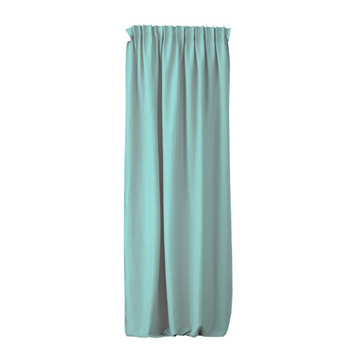 Pencil pleat curtain light turquoise velvet 140 x 280 cm 1 pc. 140 x 280 cm