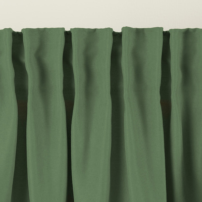 Pencil pleat curtain green velvet 140 x 280 cm 1 pc. 140 x 280 cm