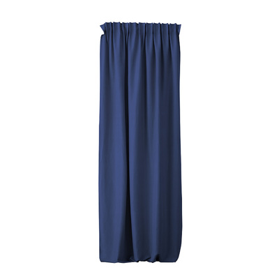 Pencil pleat curtain navy blue velvet 140 x 280 cm 1 pc. 140 x 280 cm