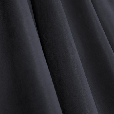 Pencil pleat curtain black velvet 140 x 280 cm 1 pc. 140 x 280 cm