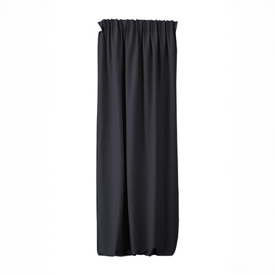 Pencil pleat curtain black velvet 140 x 280 cm 1 pc. 140 x 280 cm