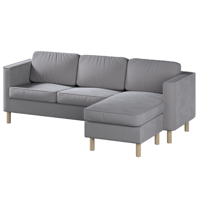 Bezug für Pärup 3-Sitzer Sofa mit Recamiere 235x80x148 von der Kollektion Velvet, Stoff: 704-11