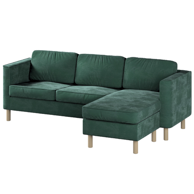 Bezug für Pärup 3-Sitzer Sofa mit Recamiere 235x80x148 von der Kollektion Velvet, Stoff: 704-25