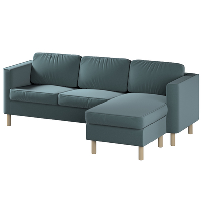 Pärup betræk 3 personer med chaiselong 235x80x148 fra kollektionen Ingrid, Stof: 705-36
