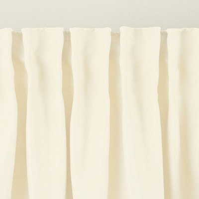 Pencil pleat curtain cream velvet 140 x 280 cm 1 pc. 140 x 280