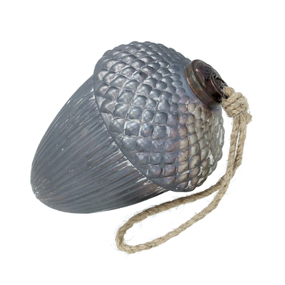 Bombka Vintage Frost 14 cm grey 10x14 cm