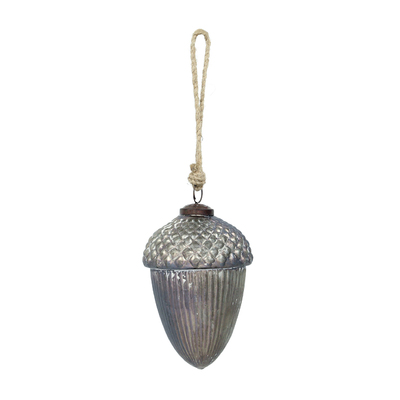Bombka Vintage Frost 14 cm grey 10x14 cm