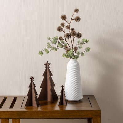 Dekoracja Rustic Trees 3 szt. brown 14/10/7x25/18/12 cm
